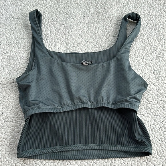 90 Degree by Reflex Ribbed Cropped Crop Tank Top, Size small - Picture 5 of 6